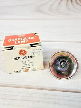 GE Quartzline Projector Projection Lamp Bulb DNF 21V 150W Vintage